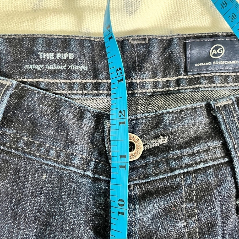 AG Adriano Goldschmied 'The Pipe' High Rise Cropped Jeans Vintage Wash Unisex 32 - Picture 15 of 16